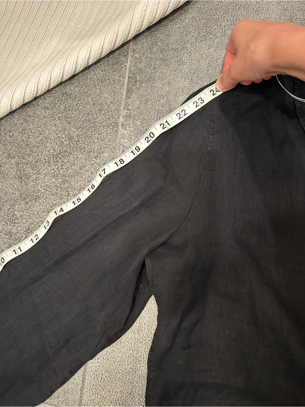 COS Linen Black Oversized Button-Up Shirt - Picture 14 of 15